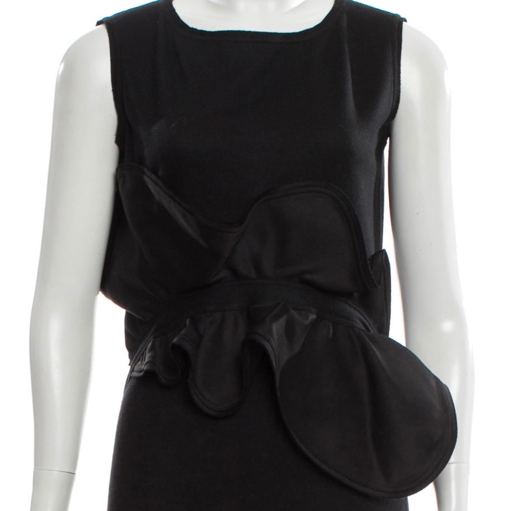 Fendi EUC Size S US4 100% Wool Ruffle Mini Dress - Picture 4 of 8